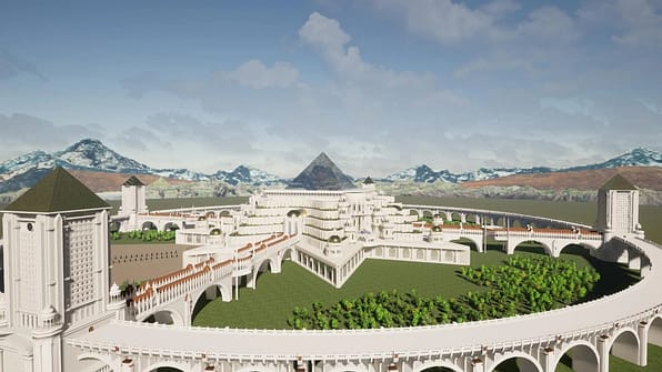 Vue sur le Palais et l'anneau de circumambulation